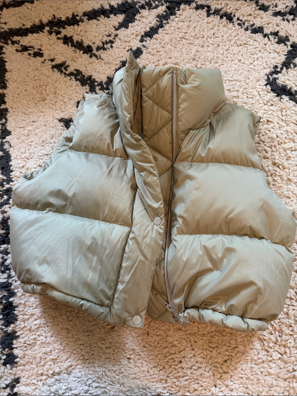 lululemon athletica Puffer Vest in beige